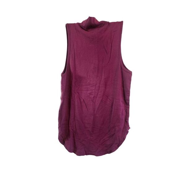 Free People Magenta mock neck tank tunic size Medium NWOT - Picture 2 of 6